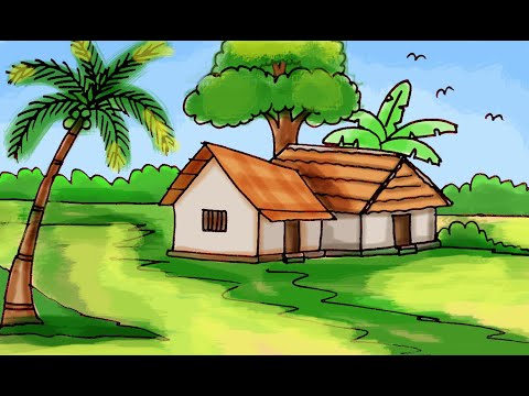how to draw village seen​ - Brainly.in